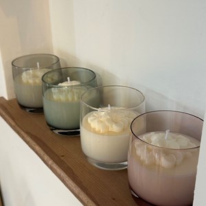 Bougie végétale - verre ankara gris