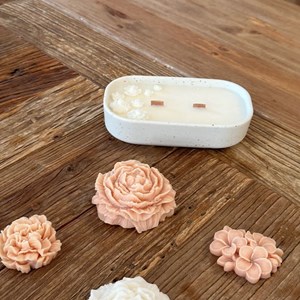 Bougie végétale - coupe sencha écru -