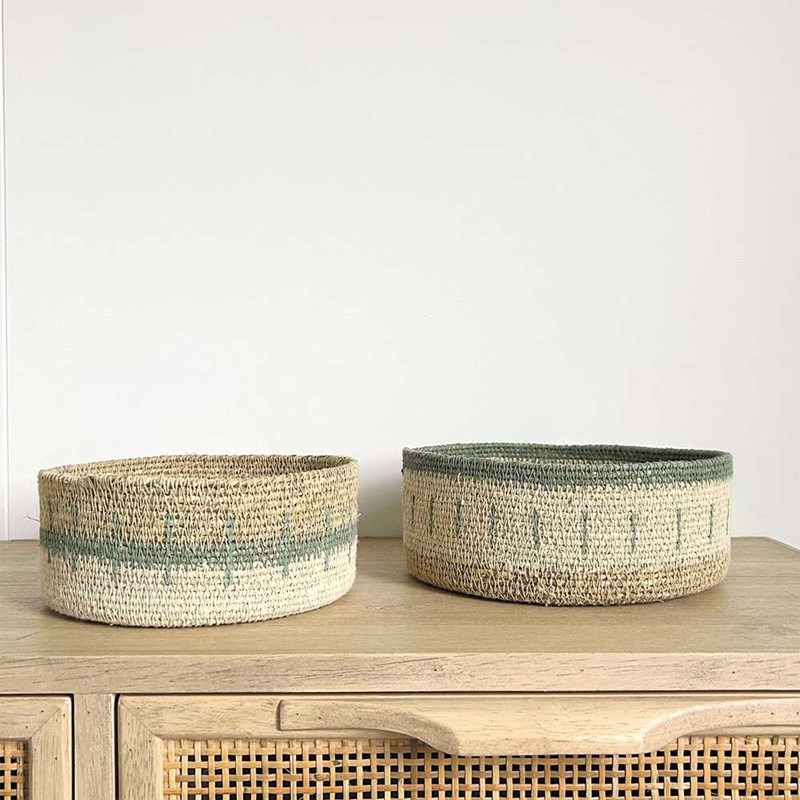 Lot de 2 paniers lilong vert thym