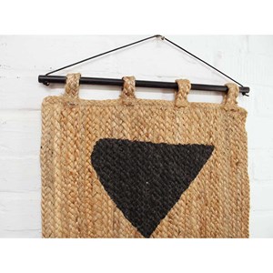 Tenture murale maha en chanvre avec