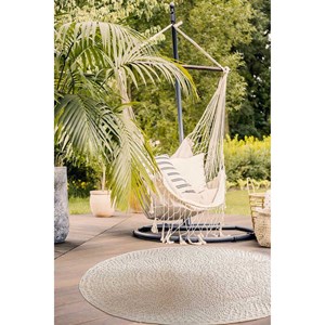 Tapis crochet coloris ivoire forme