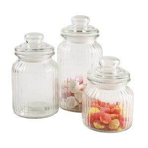 Bocal hauteur 15 cm optic en verre