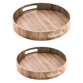 Set de 2 plateaux ronds 35.5 cm et 40,5