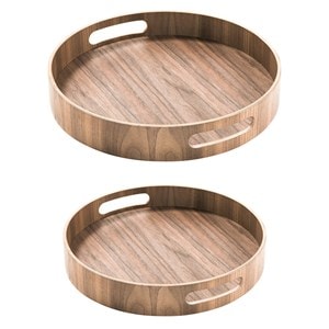 Set de 2 plateaux ronds 35.5 cm et 40,5