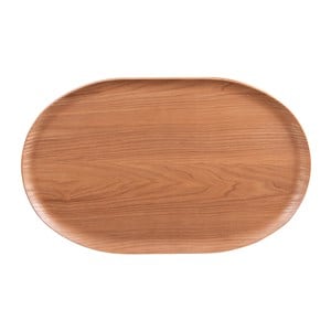 Plateau ovale bois naturel 40x25 cm