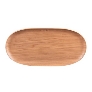 Plateau ovale bois naturel 31x15 cm
