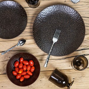 Assiette de présentation basalte 32 cm