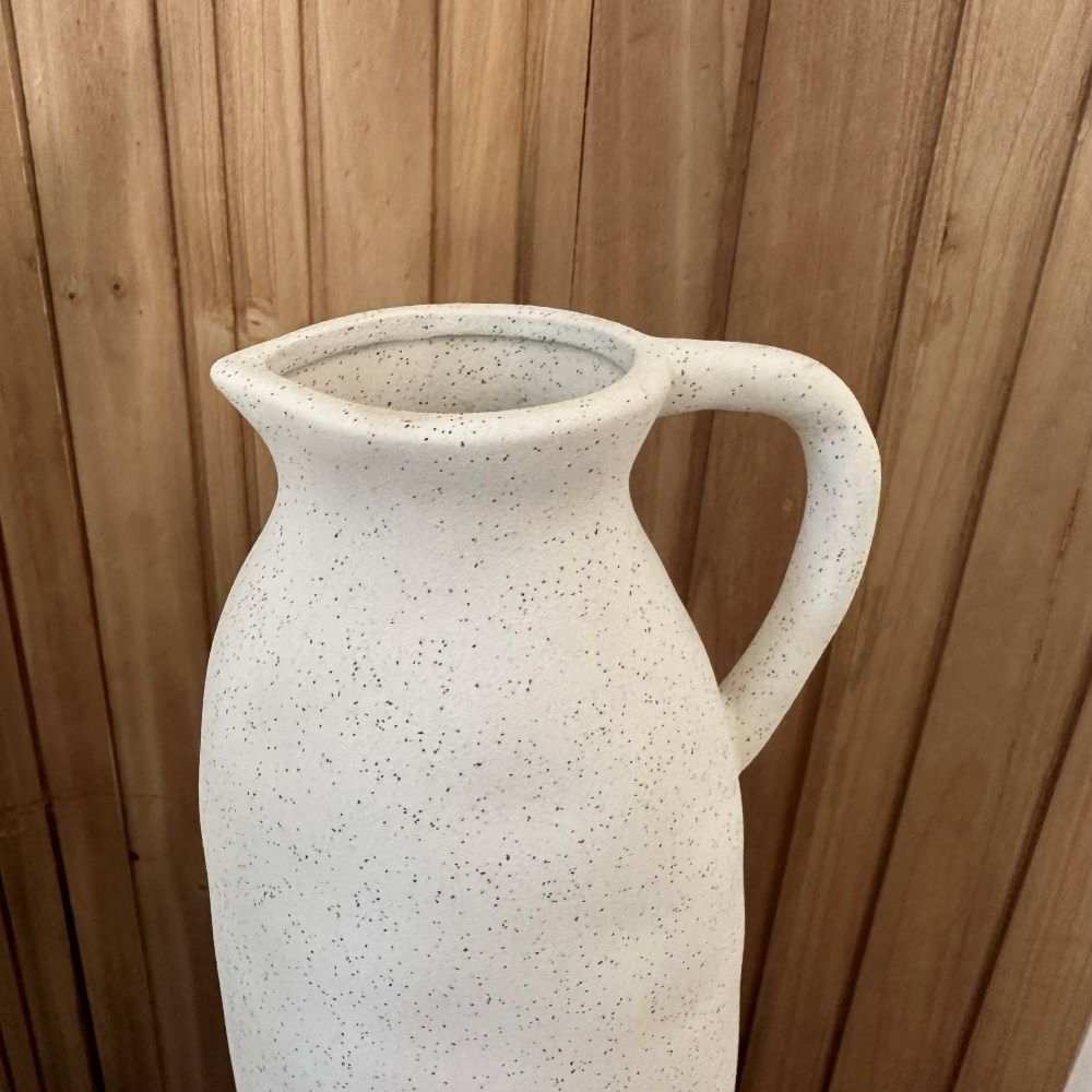 MYCENSE Vase en céramique avec poignée - Polyvalent et élégant - Décoration de table blanche pour la maison, la bibliothèque, styles courts MYCENSE Vase en céramique avec poignée - Polyvalent et élégant - Décoration de table blanche pour la maison, la bibliothèque, styles courts