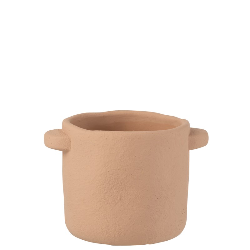 Cache-pot en ciment marron clair d14*h12cm
