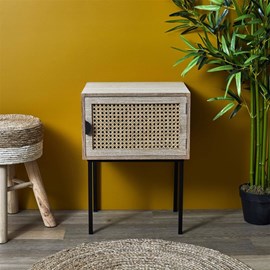 Chevet bois et cannage