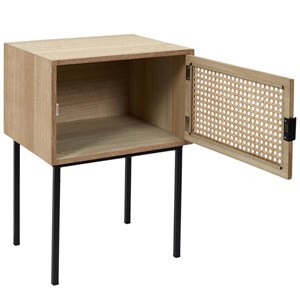 Chevet bois et cannage