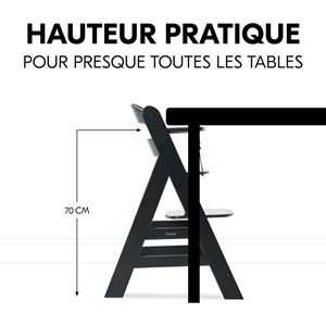 Chaise haute - alpha plus noir