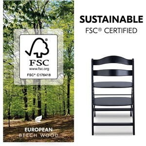 Chaise haute - alpha plus noir