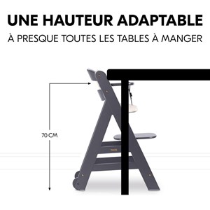 Chaise haute beta+ dark grey