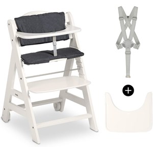 Chaise haute beta+ blanc complète
