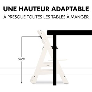 Chaise haute beta+ blanc complète