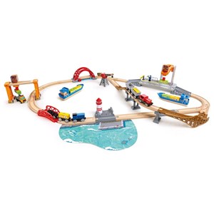 Circuit de train cargo et grue