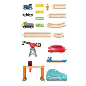 Circuit de train cargo et grue