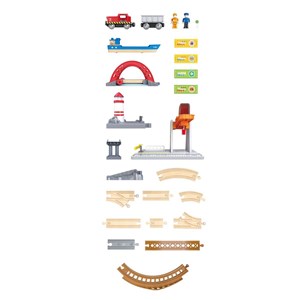 Ensemble de fret maritime et ferroviaire