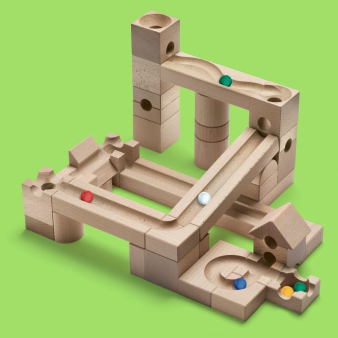 Atoylink 2 En 1 Montessori Jouet 2 3 4 5 Ans Bloc De Construction B De Lacage Perles En Bois Jeu Denfilage Educatif Puz Amz