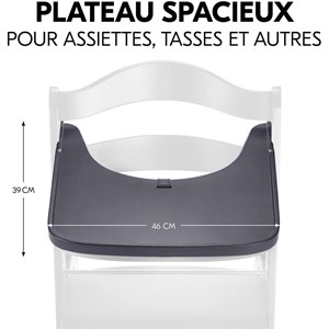 Plateau alpha en bois tray dark grey