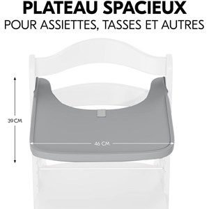 Plateau alpha en bois tray gris