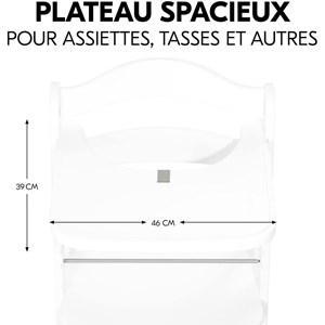 Plateau alpha en bois tray blanc