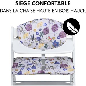 Alpha+ coussin chaise-haute beige floral