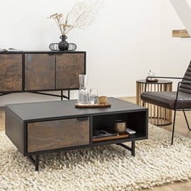 Table basse en métal noir claudine