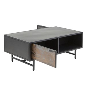 Table basse en métal noir claudine