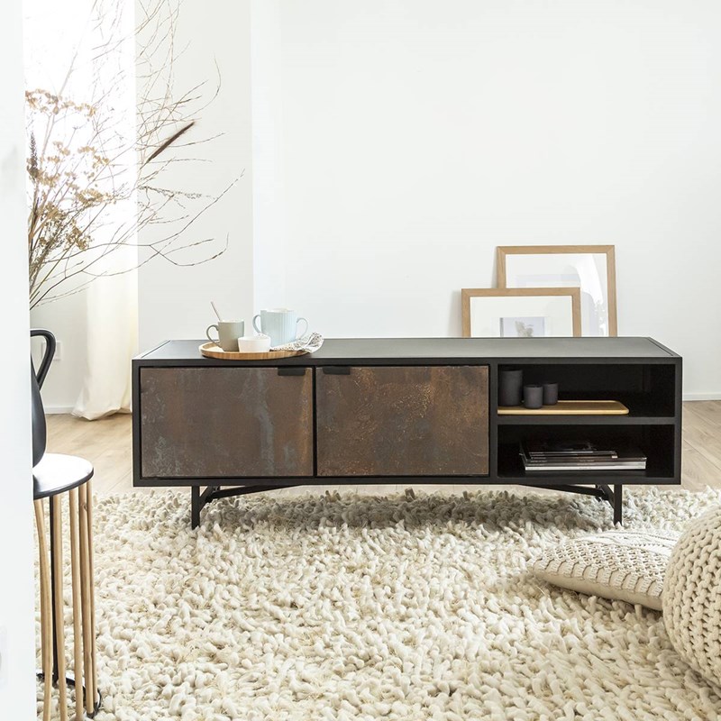 Meuble tv en métal industriel claudine