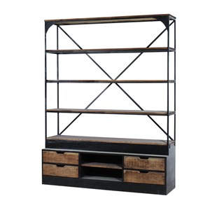 Bibliothèque en bois de manguier niniss