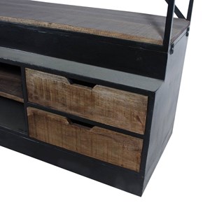 Bibliothèque en bois de manguier niniss