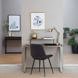 Bureau industriel style pupitre en métal