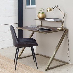 Bureau industriel style pupitre en métal