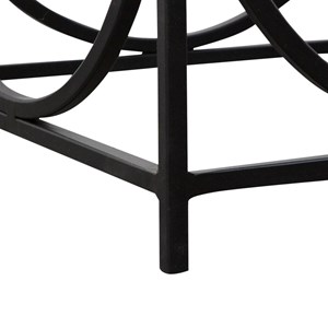 Table basse carrée miroir et métal