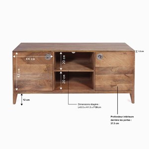 Meuble tv en bois de manguier eloi