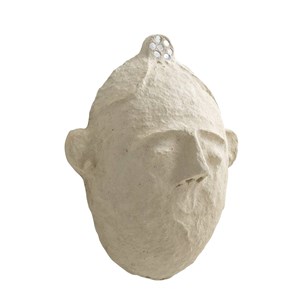 Masque ovale en papier mâché