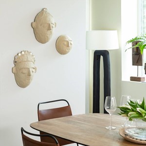 Masque ovale en papier mâché