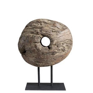 Sculpture en bois et métal