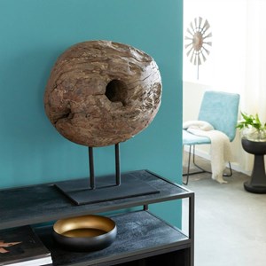 Sculpture en bois et métal