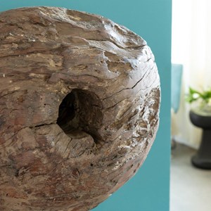 Sculpture en bois et métal