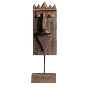 Sculpture visage en bois