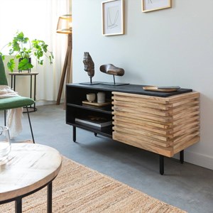 Sculpture en bois et métal