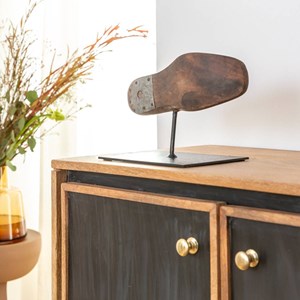 Sculpture en bois et métal