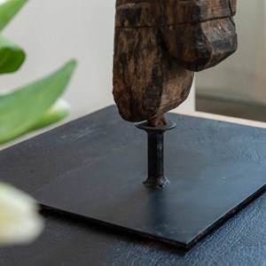 Sculpture en bois et métal