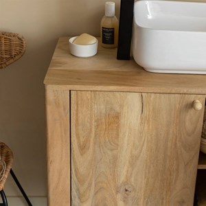 Meuble sous vasque en bois de manguier tonin