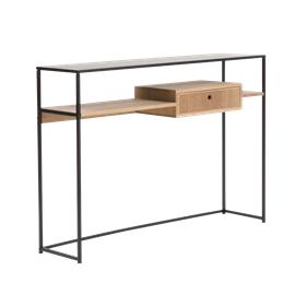 Console en bois de frêne et métal