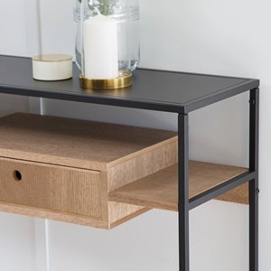 Console en bois de frêne et métal