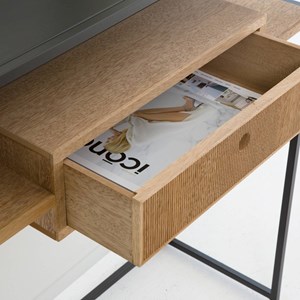 Console en bois de frêne et métal